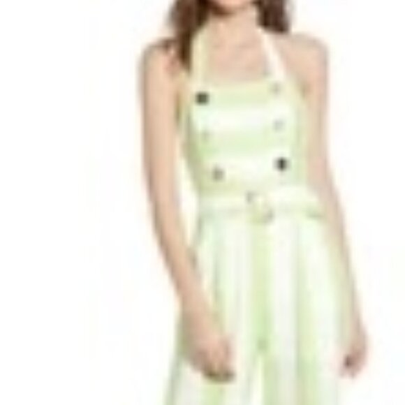 NWT | Anthropologie Moon River Green and White Striped Jumpsuit, Size S/XS - Picture 2 of 11